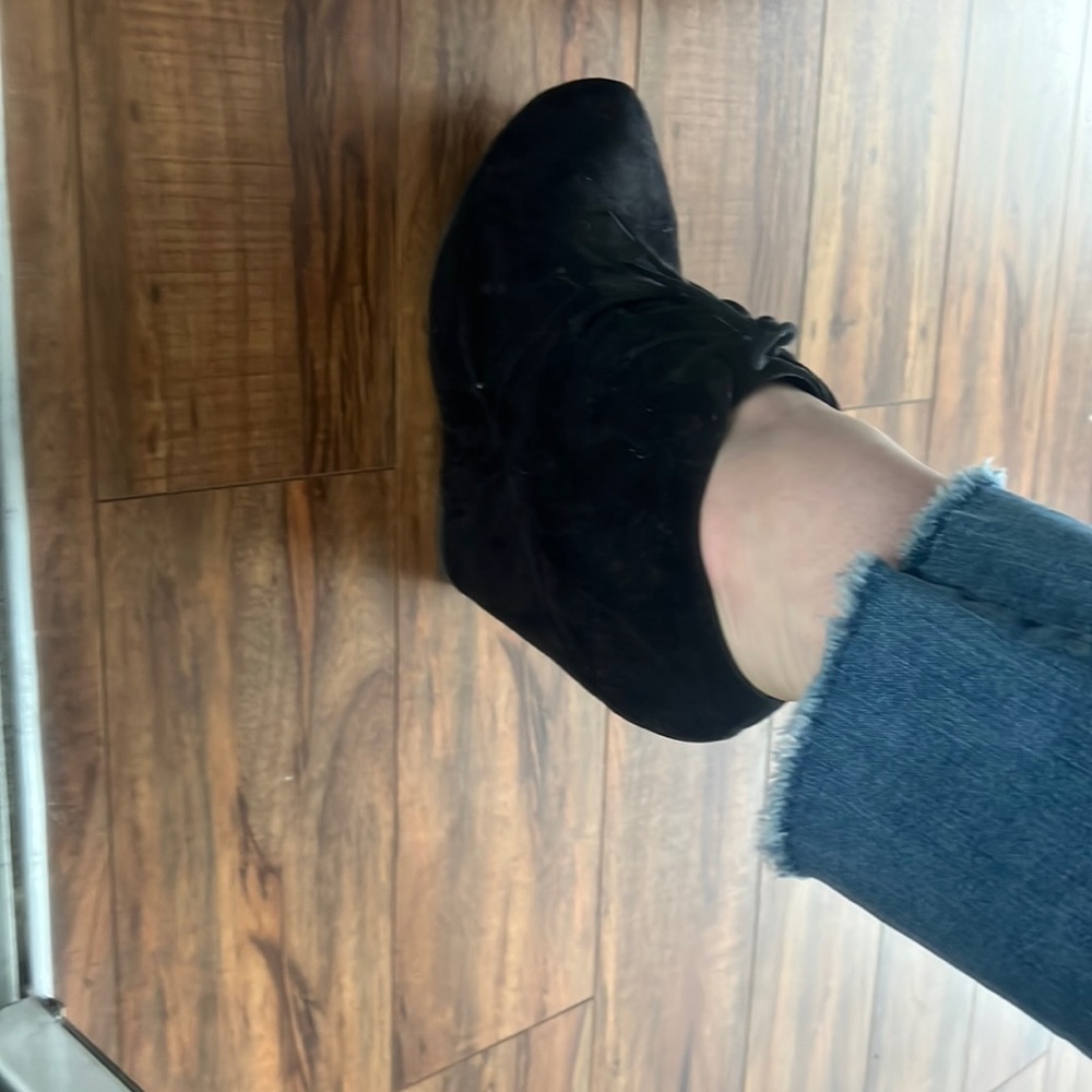 Black Wedged Boots, Lighty Worn